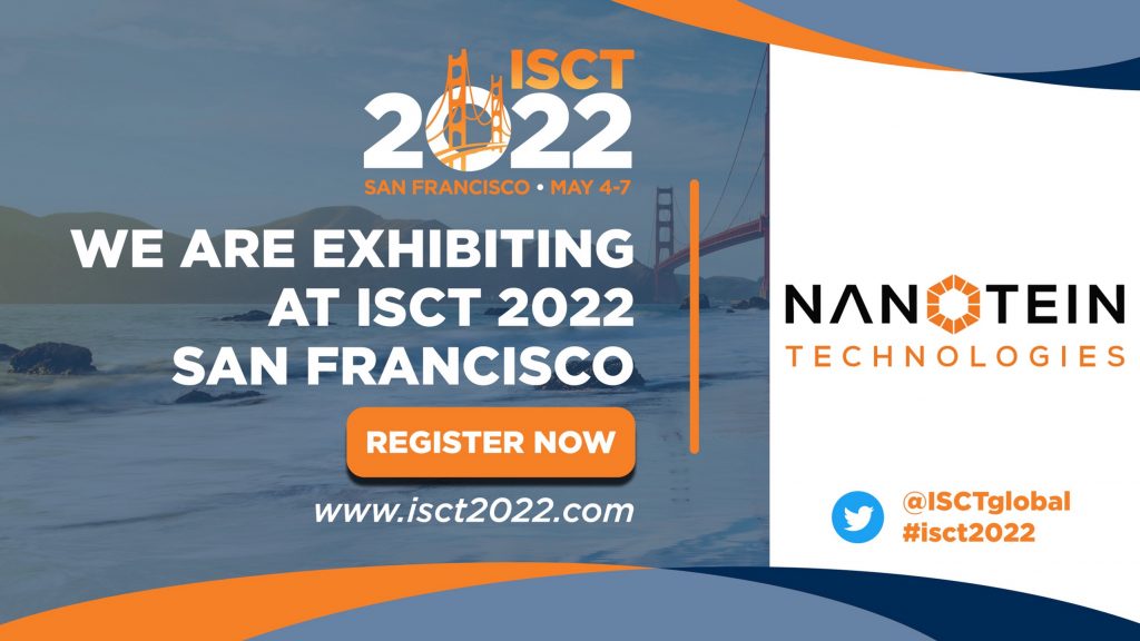 Nanotein presents ISCT exhibit flyer banner